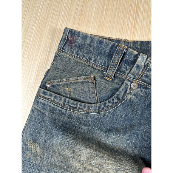 VTG Sean John Carpenter Jeans Mens 30 Blue Cotton High Rise Wide Leg Double Knee - Picture 4 of 11